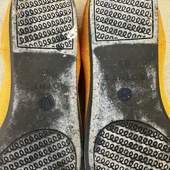 ROTHY'S The Flat in Lemon Drop Ballet Flats Round Toe Slip On RETIRED - Picture 15 of 15